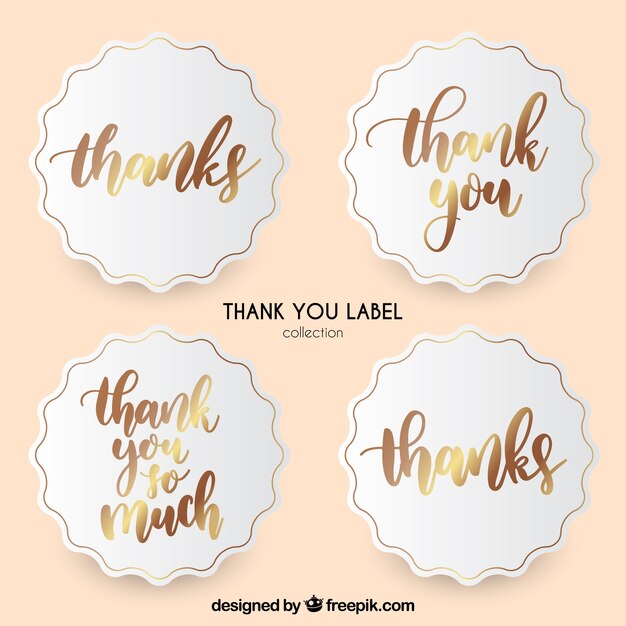 Thank you label collection