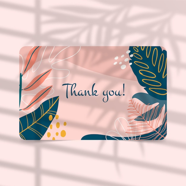 Free vector thank you label editorial template