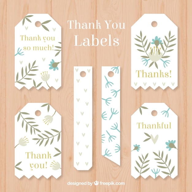 Thank you labels collection