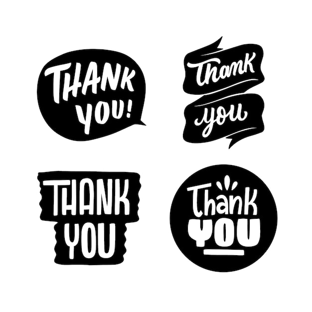 Thank you lettering set