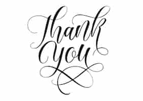 Free vector thank you lettering