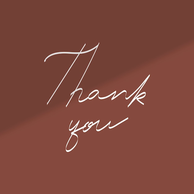 Thank you on a maroon background vector