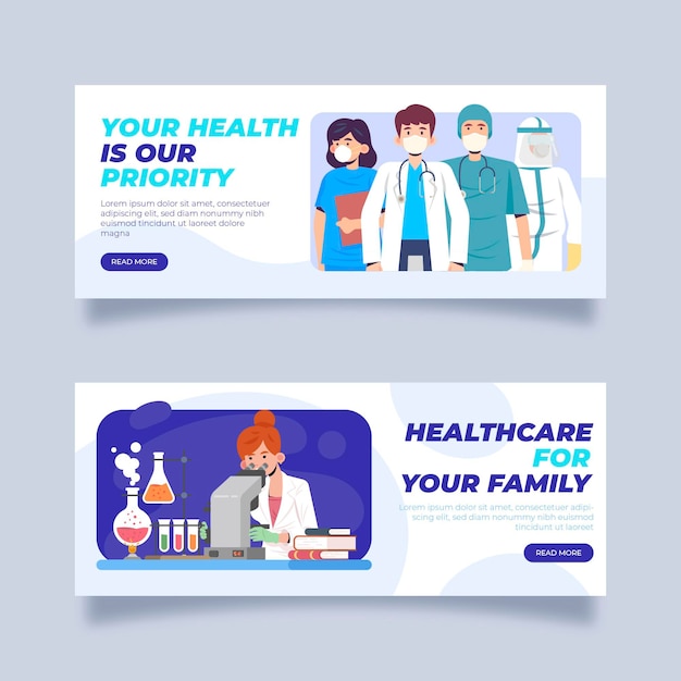 Thank you medical personal banner template