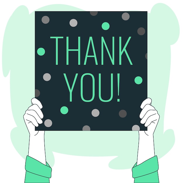 Free vector thank you placard concept illustration