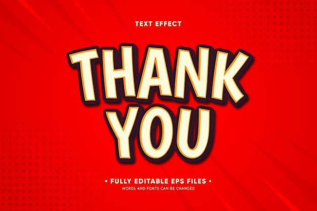 Thank you text effect