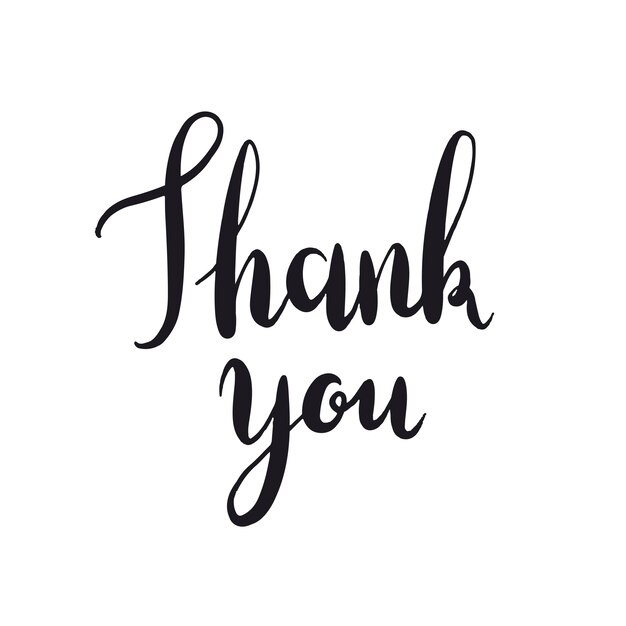 Thank you typography style vector