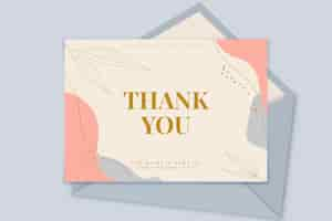 Free vector thank you wedding card template