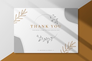 Thank you wedding card template