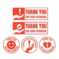 Free vector thank you for your attention label illustration