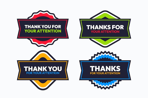 Thank you for your attention label illustration