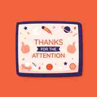 Free vector thank you for your attention sign illustration