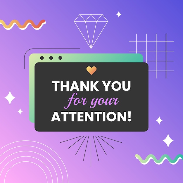 Thank you for your attention sign illustration
