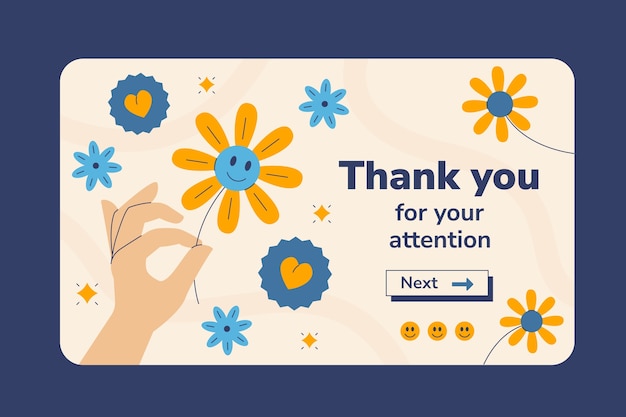 Free vector thank you for your attention sign illustration