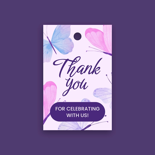 Thanks gift tag template design