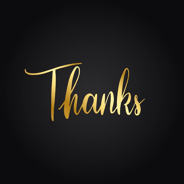 Thanks typography wording style vector