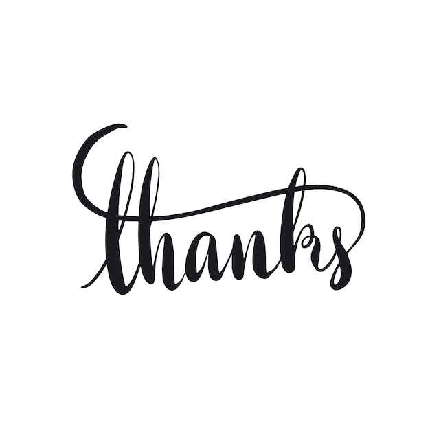 Thanks typography wording style vector