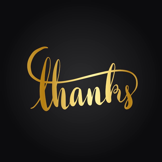 Thanks typography wording style vector