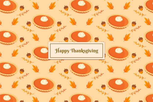 Free Vector thanksgiving background in flat design