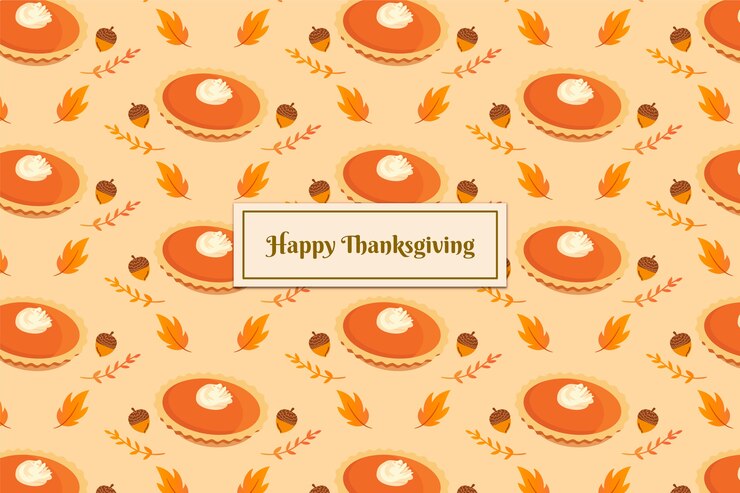 Free Vector thanksgiving background in flat design