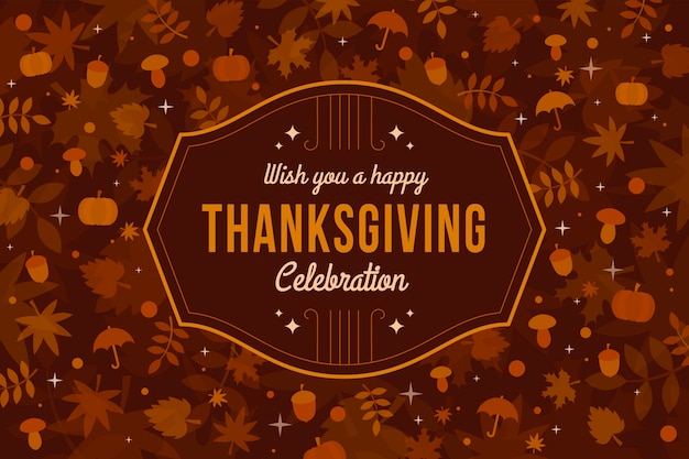 Thanksgiving background flat design