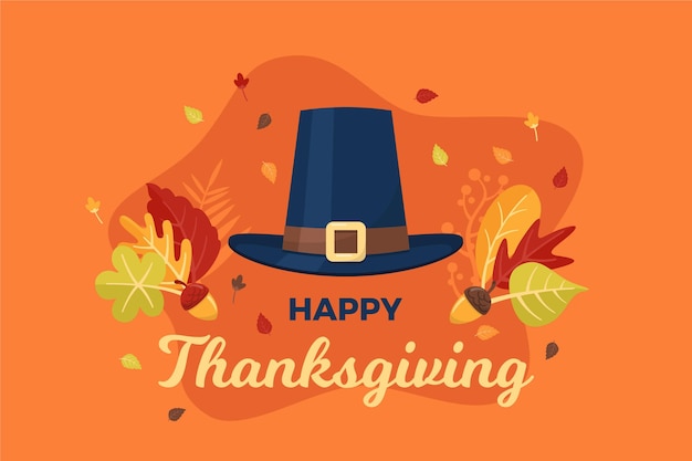 Thanksgiving background in flat design