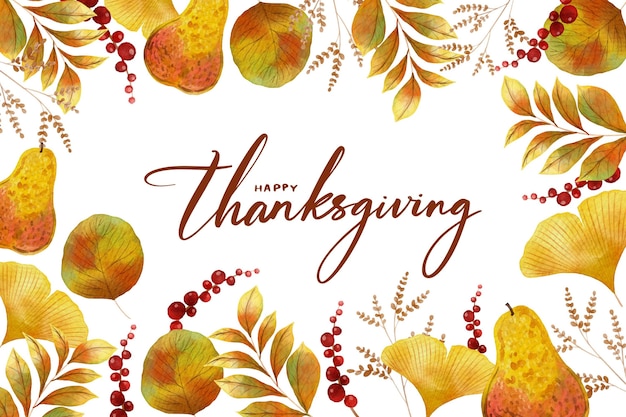 Thanksgiving background watercolor design