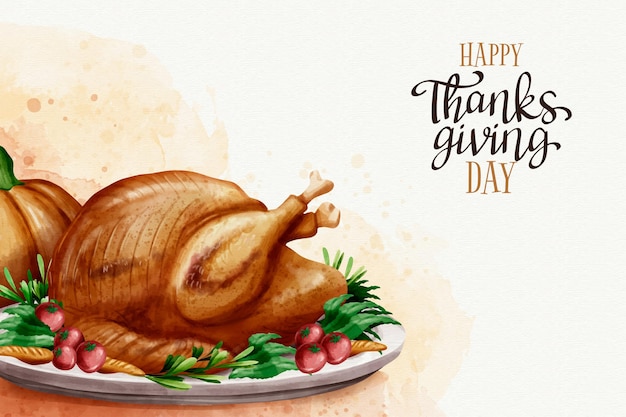 Thanksgiving background watercolor design