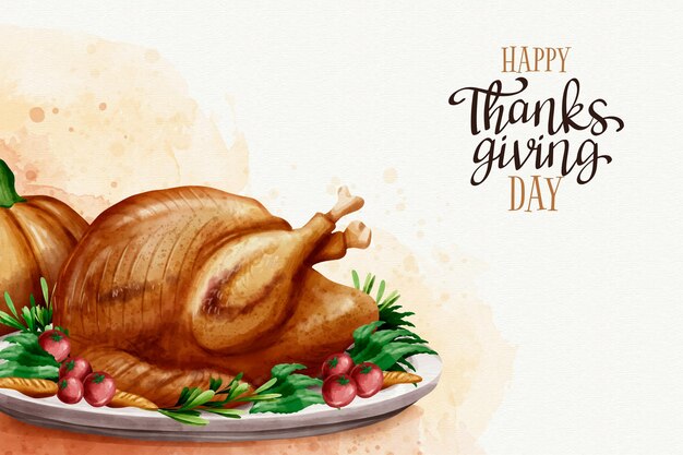 Thanksgiving background watercolor design