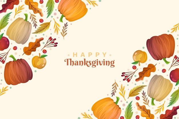 Free vector thanksgiving background with  harvest