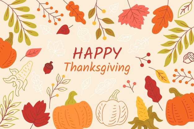 Thanksgiving background with leaves