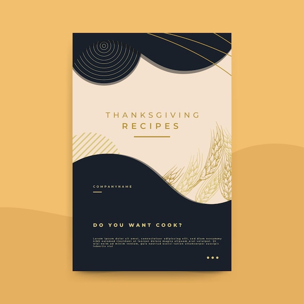 Free vector thanksgiving blog post template