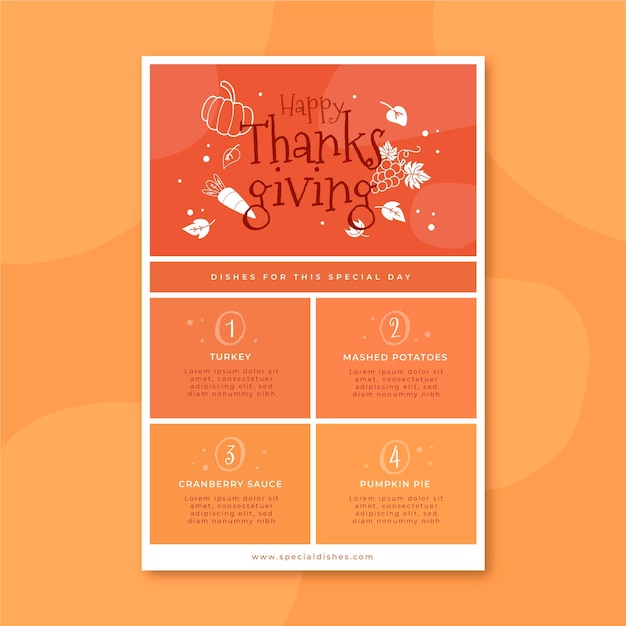 Free vector thanksgiving blog post template