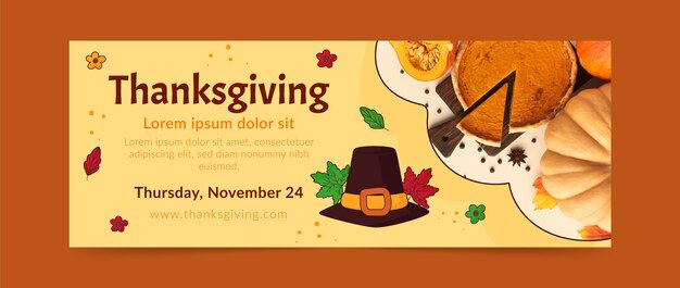 thanksgiving celebration social media cover template