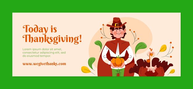 Thanksgiving celebration social media cover template