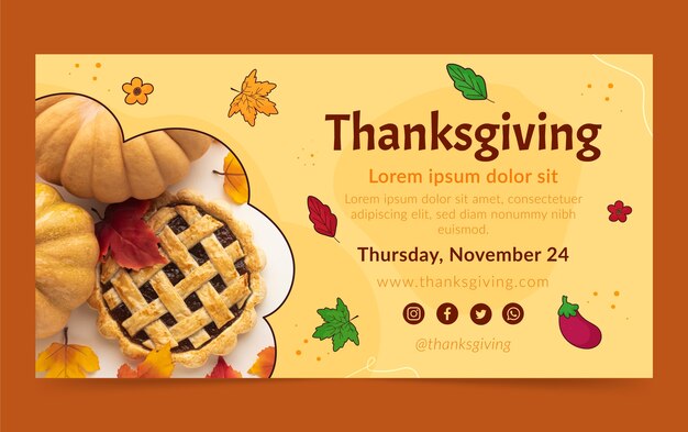 Thanksgiving celebration social media promo template