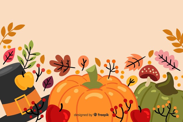 Thanksgiving concept with flat design background