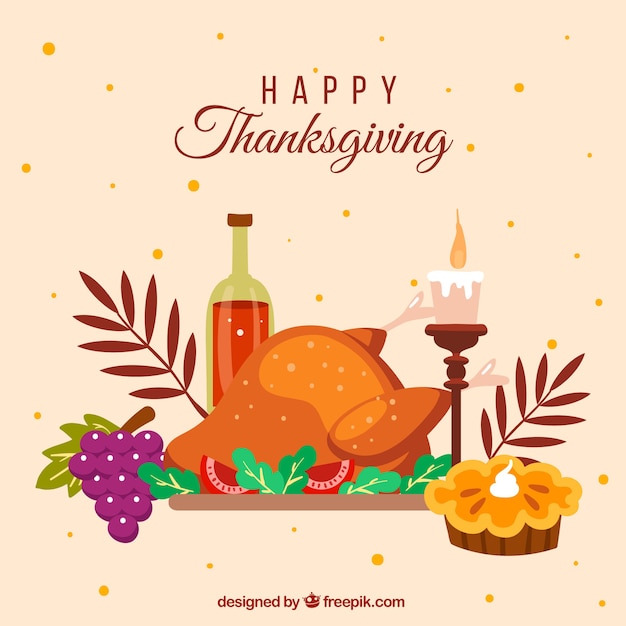 Free vector thanksgiving day happy background