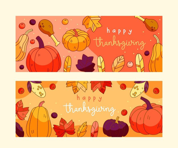 Thanksgiving day instagram banners