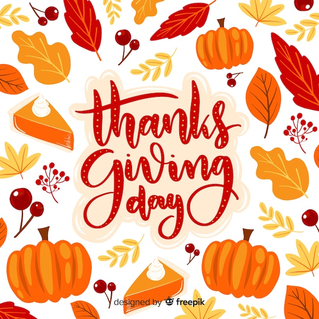 Thanksgiving day lettering background