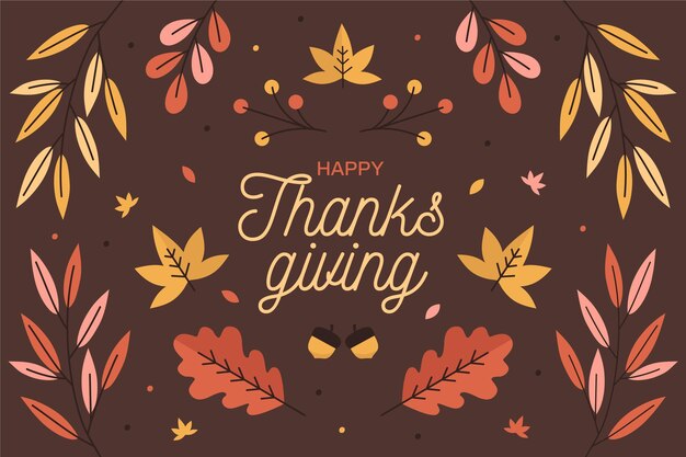 Free vector thanksgiving day wallpaper