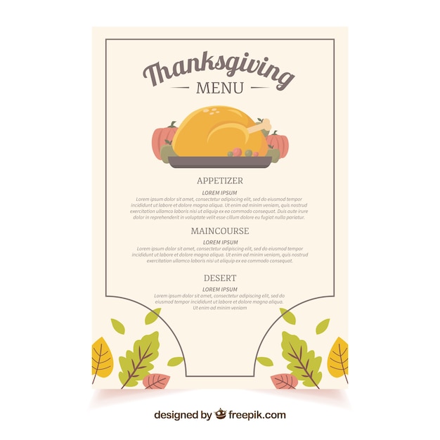 Thanksgiving elegant menu