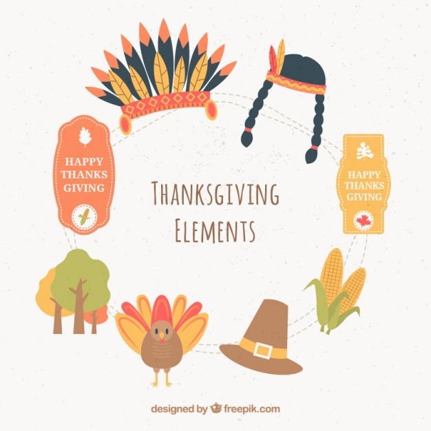 Free vector thanksgiving elements