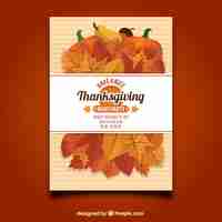 Free vector thanksgiving flyer template