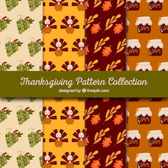Thanksgiving pattern set in retro style