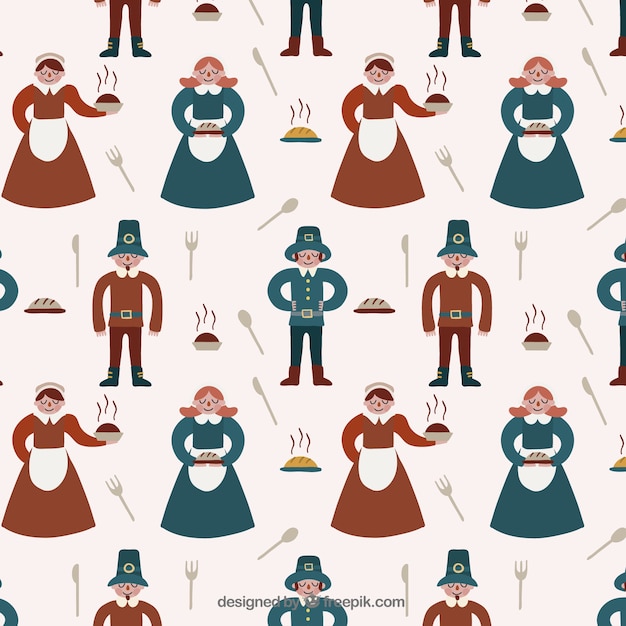 Thanksgiving pilgrims pattern