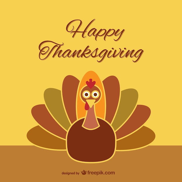 Free vector thanksgiving turkey cartoon