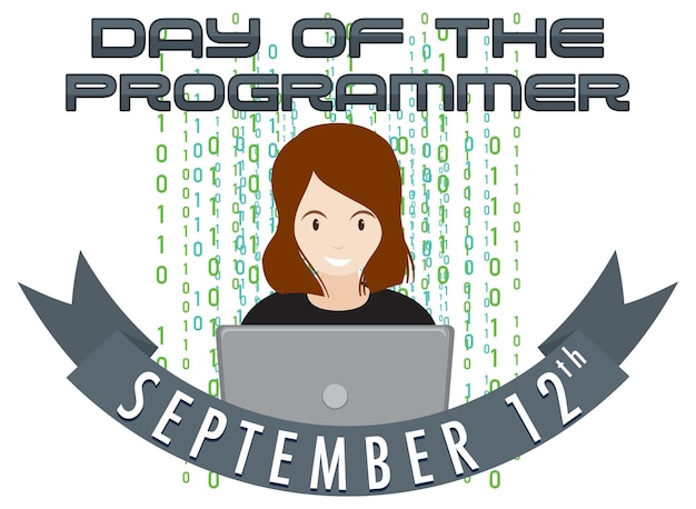 Бесплатное векторное изображение Плакат ко дню программиста