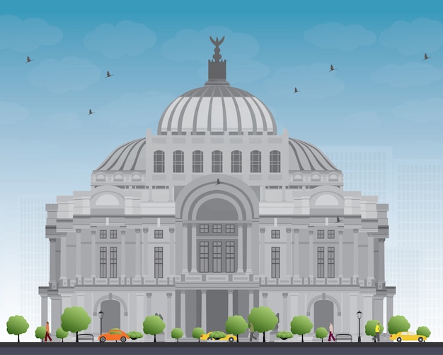 Дворец изящных искусств / дворец изящных искусств в мехико, мексика.