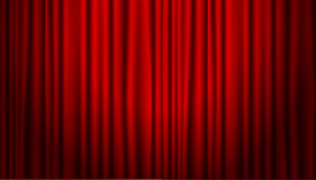 Theater cinema curtains with focus light vector illustration