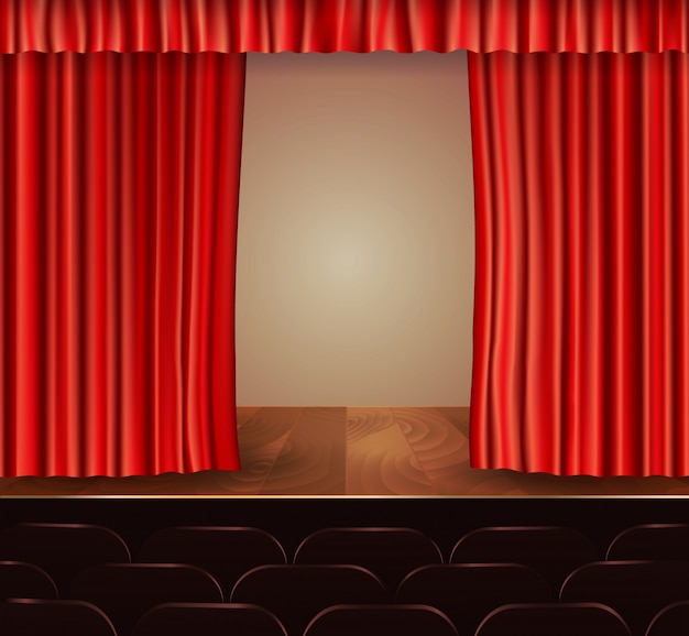 Free vector theater curtains background